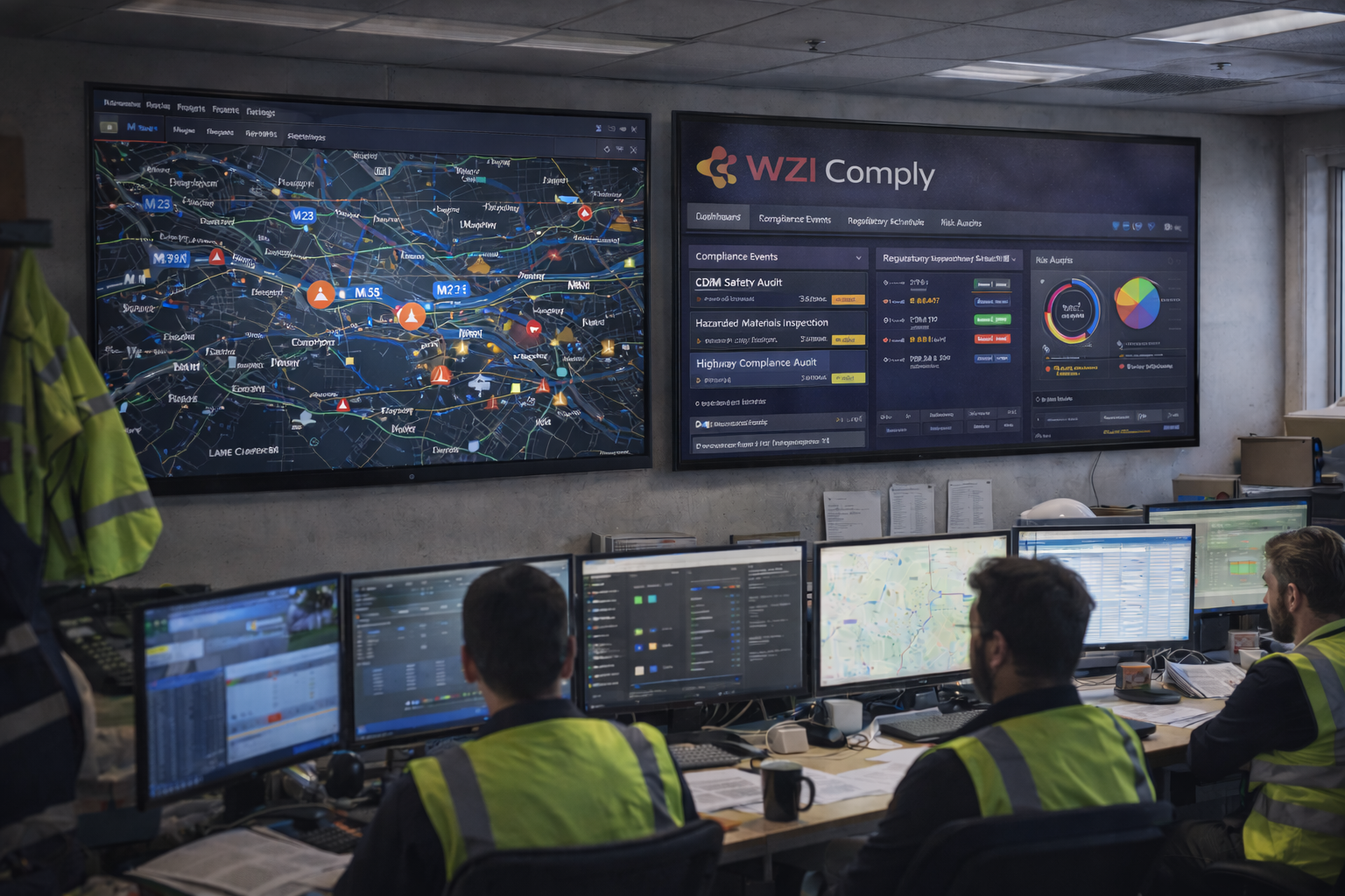 WZI Comply operations room dashboard
